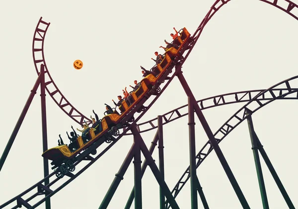 Emotions on a rollercoaster, illustrating bipolar swings.