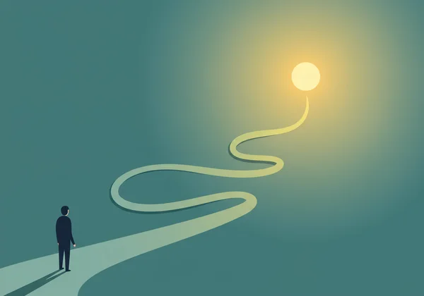 Abstract art of a path to mental clarity and understanding