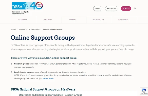 Depression and Bipolar Support Alliance (DBSA)