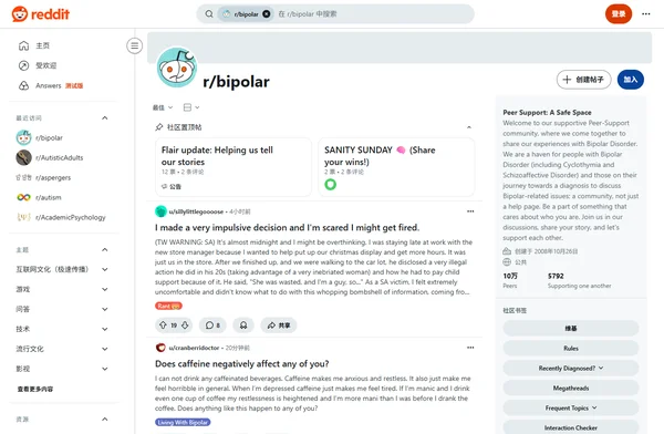 Reddit r/bipolar