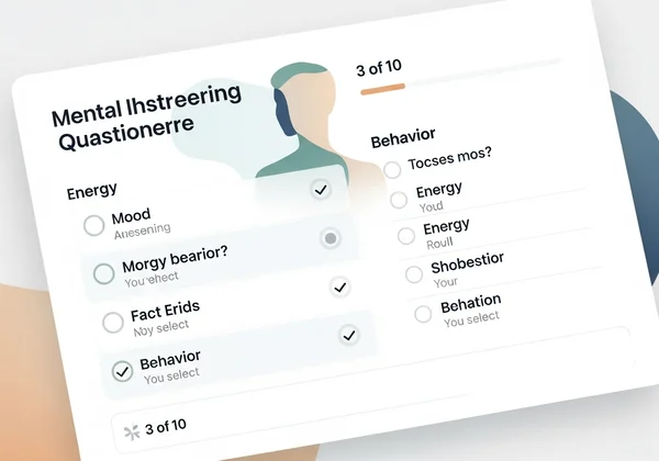 User interacting with a digital Bipolar Spectrum Diagnostic Scale