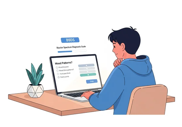 User taking an online BSDS assessment