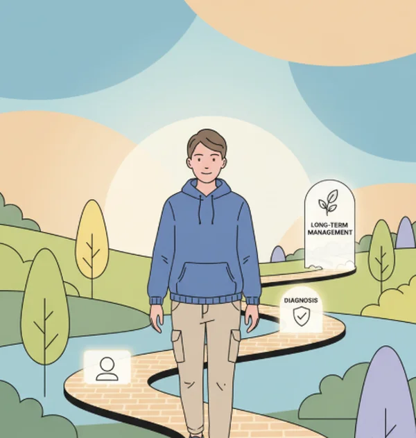 Person navigating the path of bipolar management